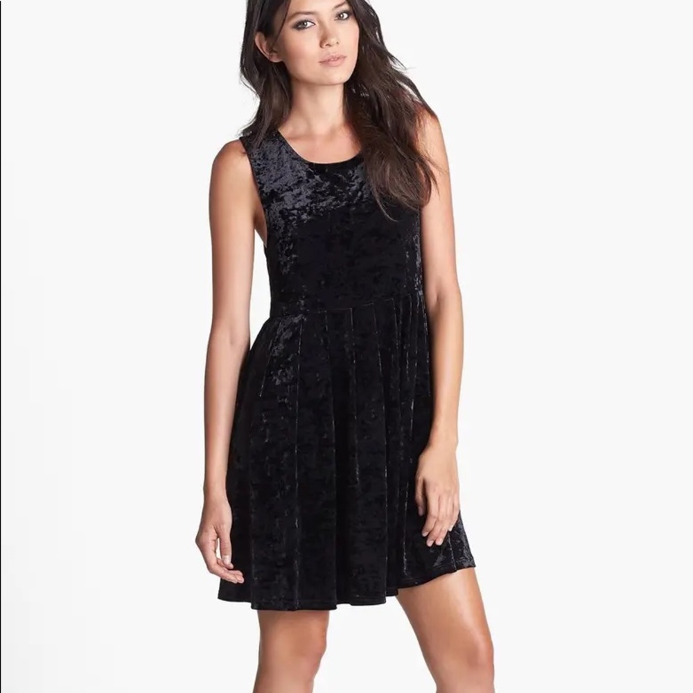 MINKPINK velvet swing dress with sheer back